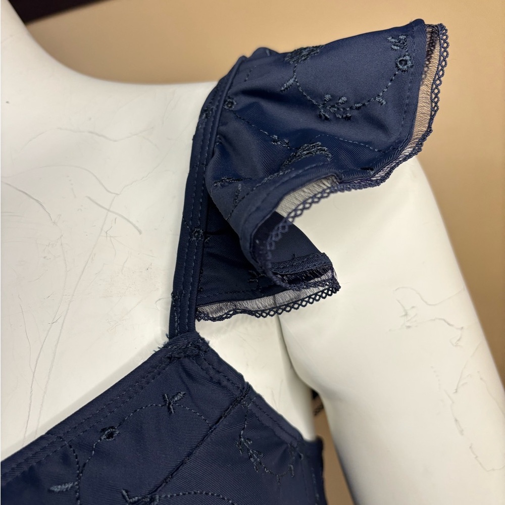 Jonathan Simkhai Blue Ruffle Bikini Set - Picture 3 of 13